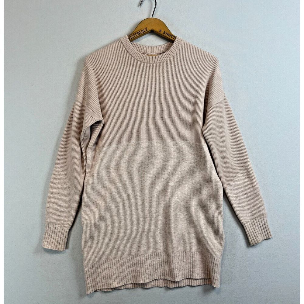 LULULEMON Womens M Restful Intention Sweater Pink Cashlu Cashmere Pockets
